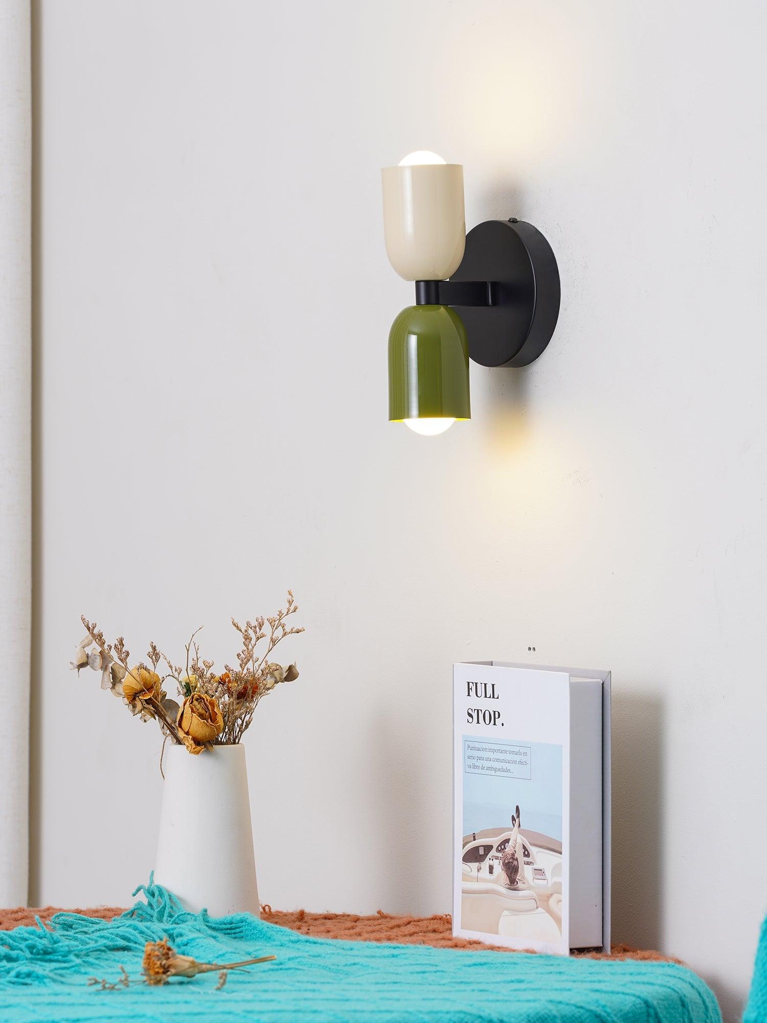Contemporary Plug-In Double-Head Wall Light – Vibrant Colors
