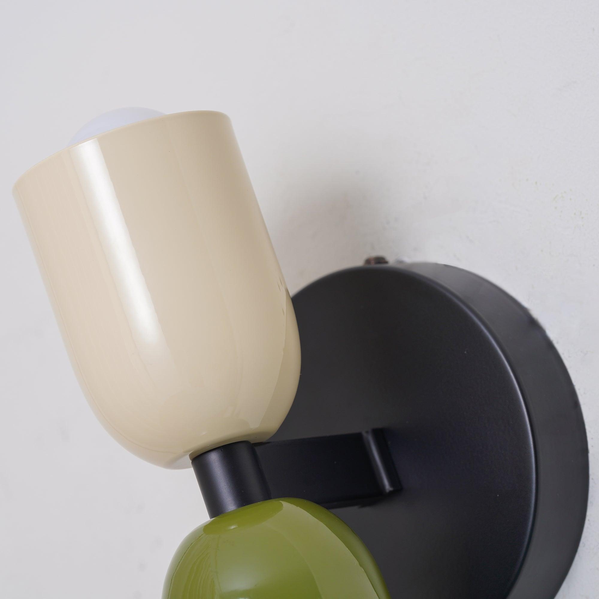 Contemporary Plug-In Double-Head Wall Light – Vibrant Colors