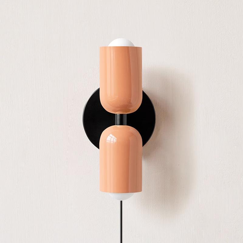 Contemporary Plug-In Double-Head Wall Light – Vibrant Colors