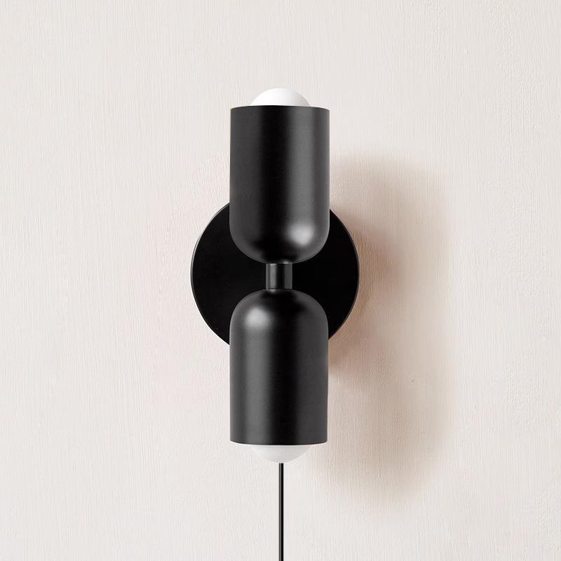 Contemporary Plug-In Double-Head Wall Light – Vibrant Colors