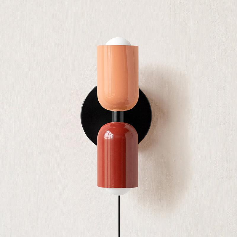 Contemporary Plug-In Double-Head Wall Light – Vibrant Colors