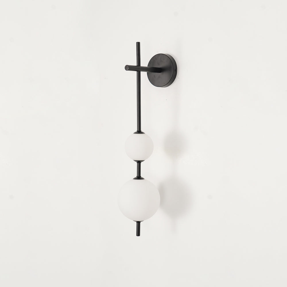 Contemporary Vertical Globe Wall Sconce – Matte White