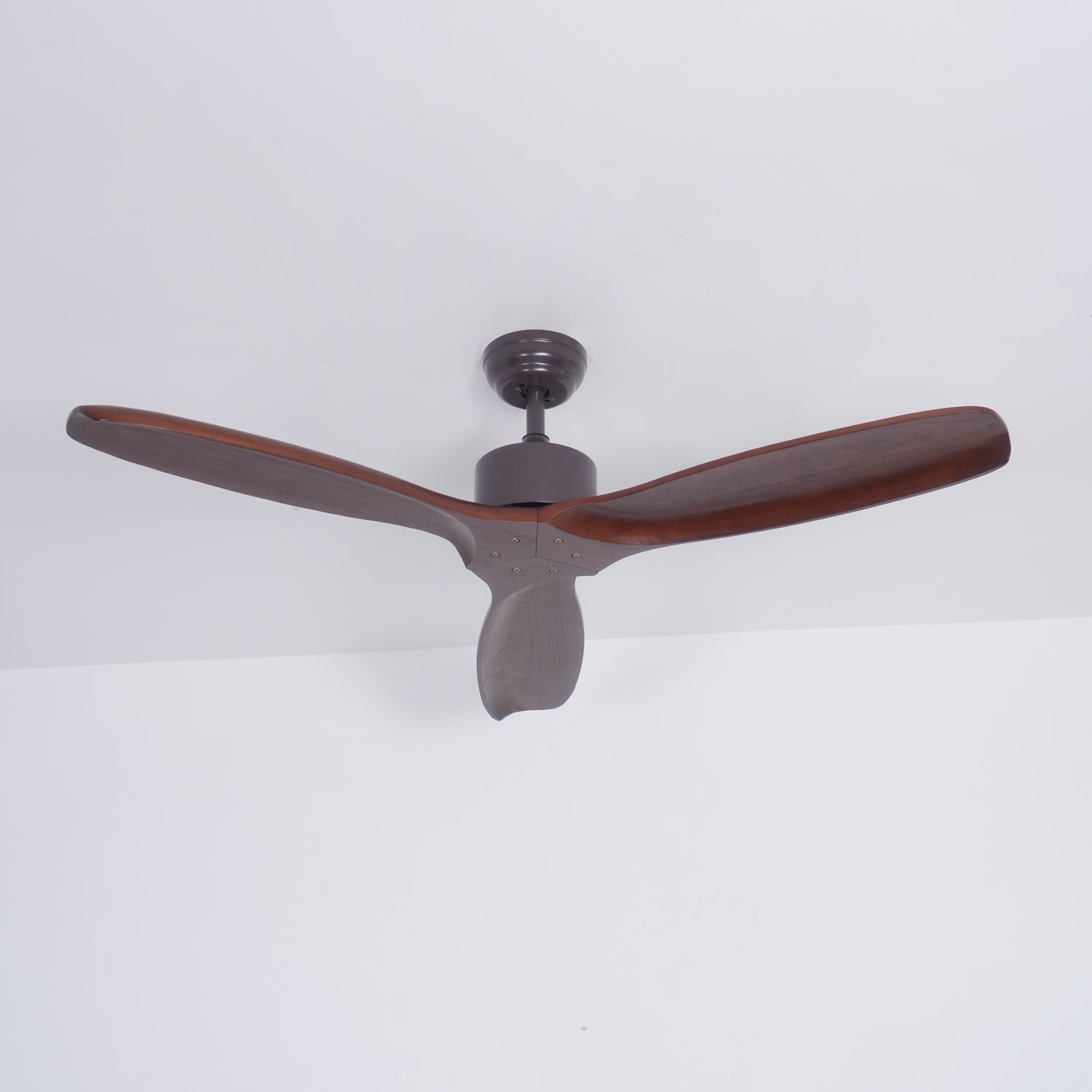 Contemporary Wooden Ceiling Fan, 3-Blade Design