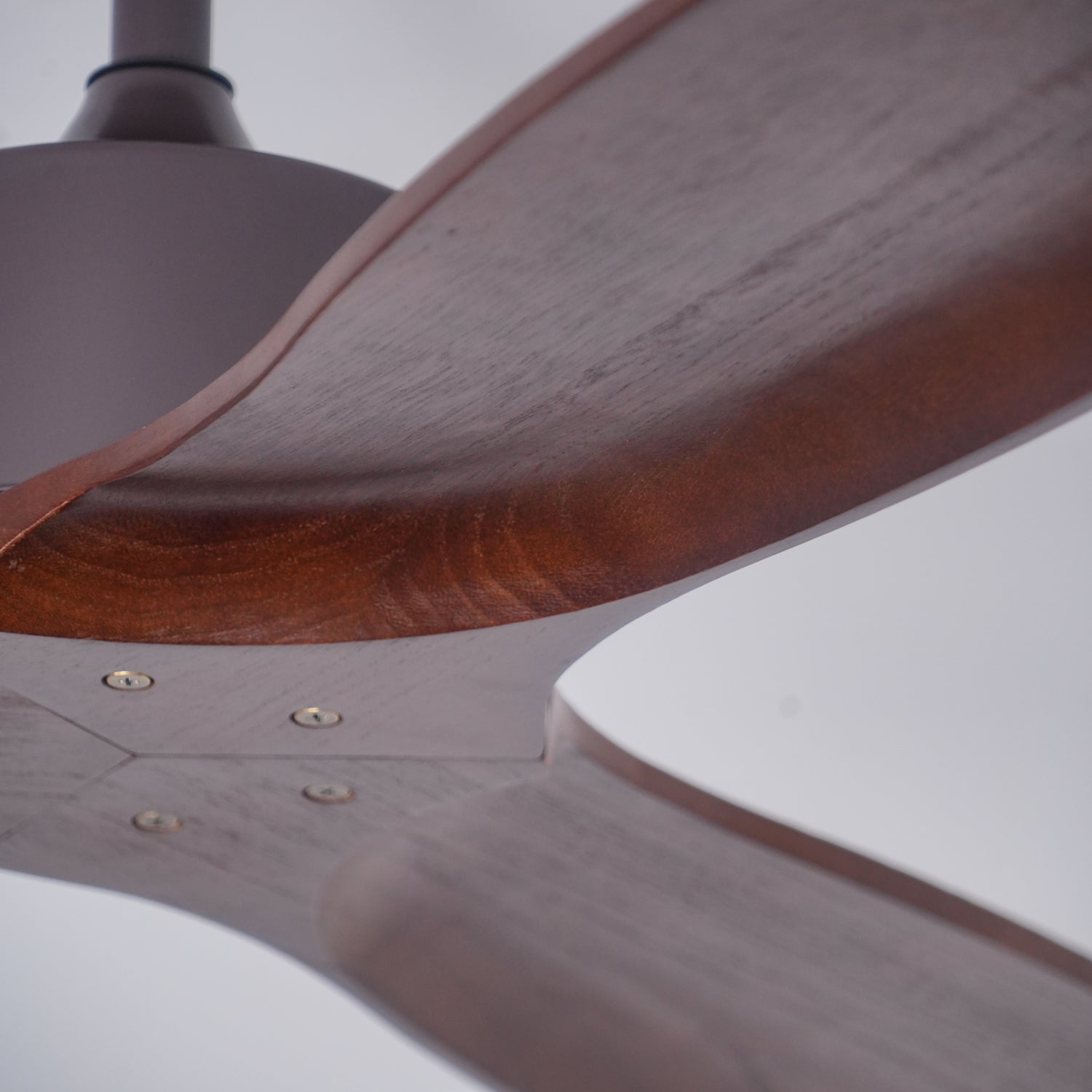 Contemporary Wooden Ceiling Fan, 3-Blade Design