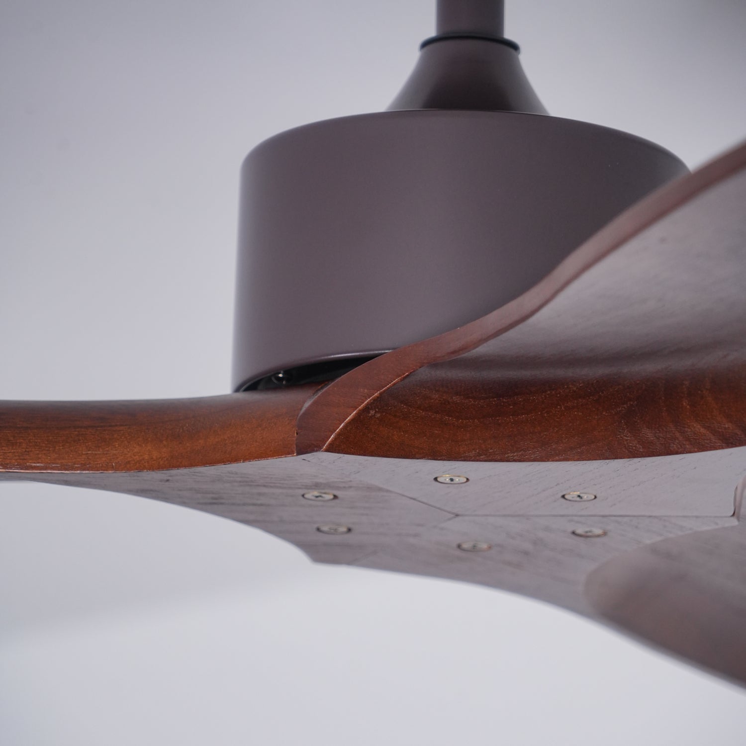 Contemporary Wooden Ceiling Fan, 3-Blade Design