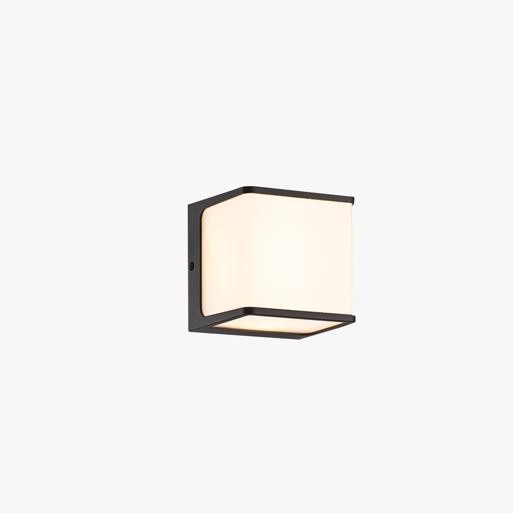 Contemporary Outdoor LED Wall Light – Black, Sensor or Steady, Multiple Sizes