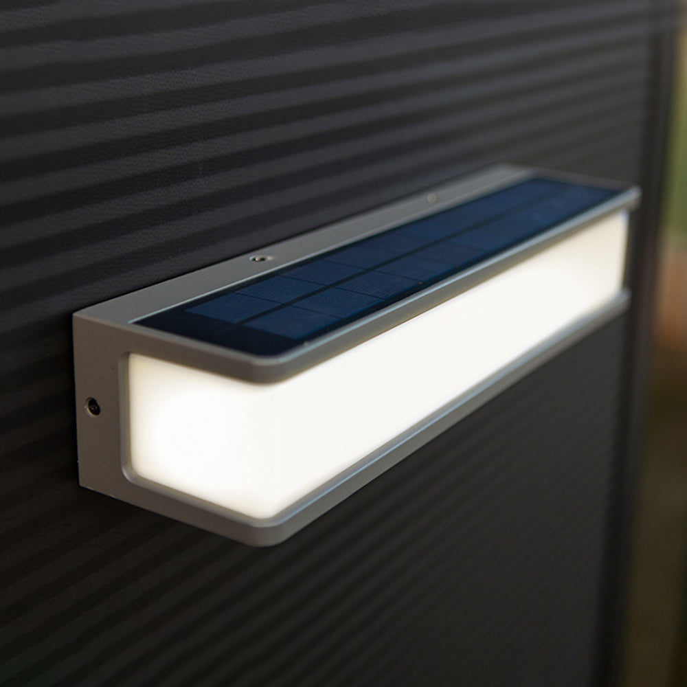 Contemporary Outdoor LED Wall Light – Black, Sensor or Steady, Multiple Sizes
