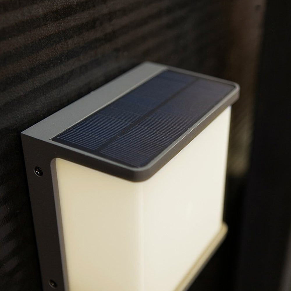 Contemporary Outdoor LED Wall Light – Black, Sensor or Steady, Multiple Sizes