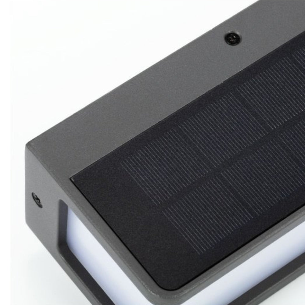 Contemporary Outdoor LED Wall Light – Black, Sensor or Steady, Multiple Sizes