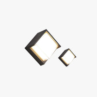 Contemporary Outdoor LED Wall Light – Square Shape, Black