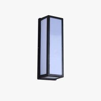 Contemporary Outdoor Wall Sconce – Black, Waterproof, Warm LED Lighting