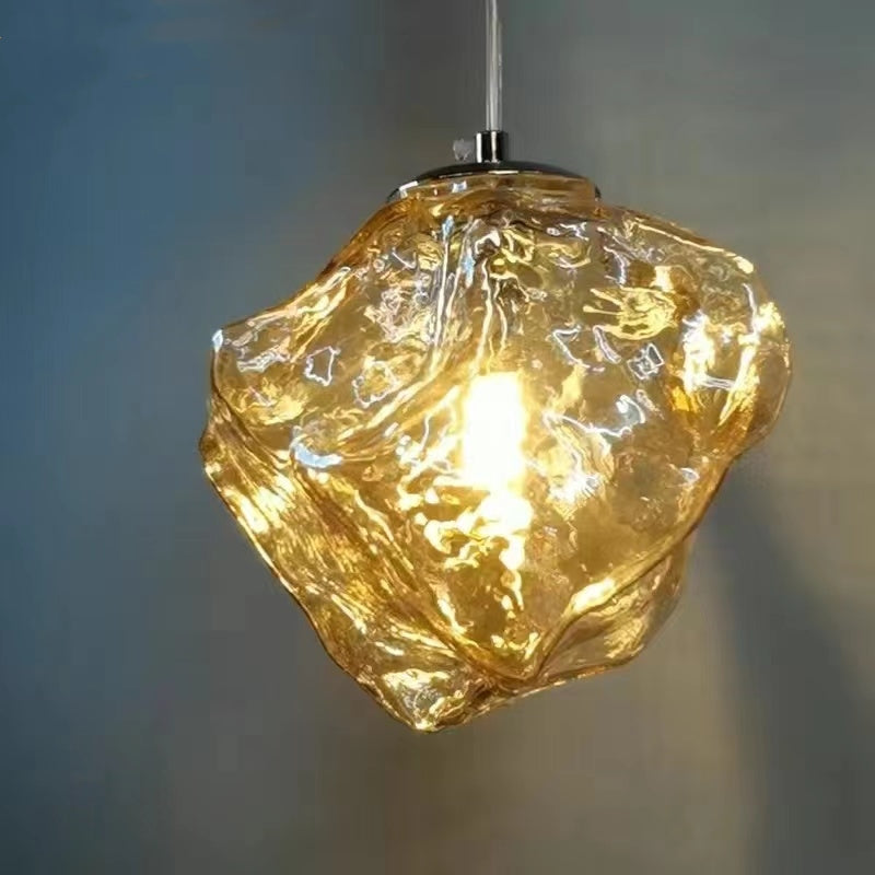 Creative Lava Glass Pendant Lamp – Irregular Rock Shape