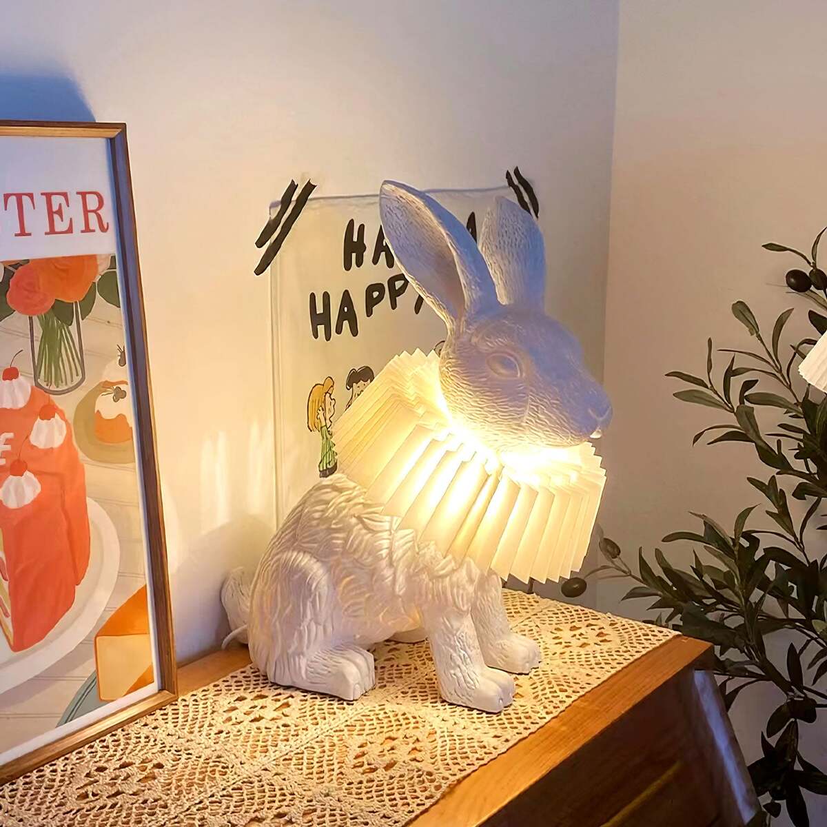 Creative Rabbit Lamp – Modern Artistic Home Decor