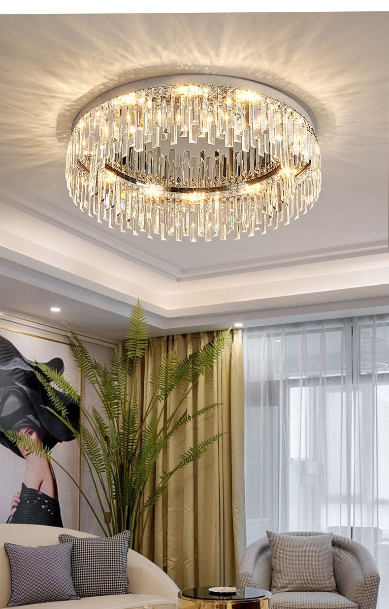 Crystal Ceiling Light - Luxury Modern Design