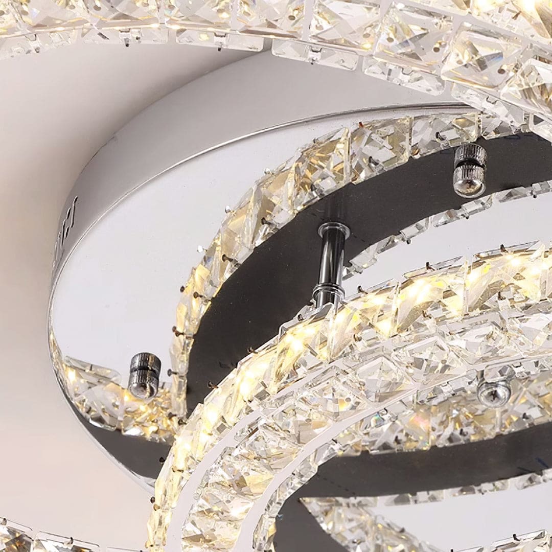 Double C Crystal Ceiling Light