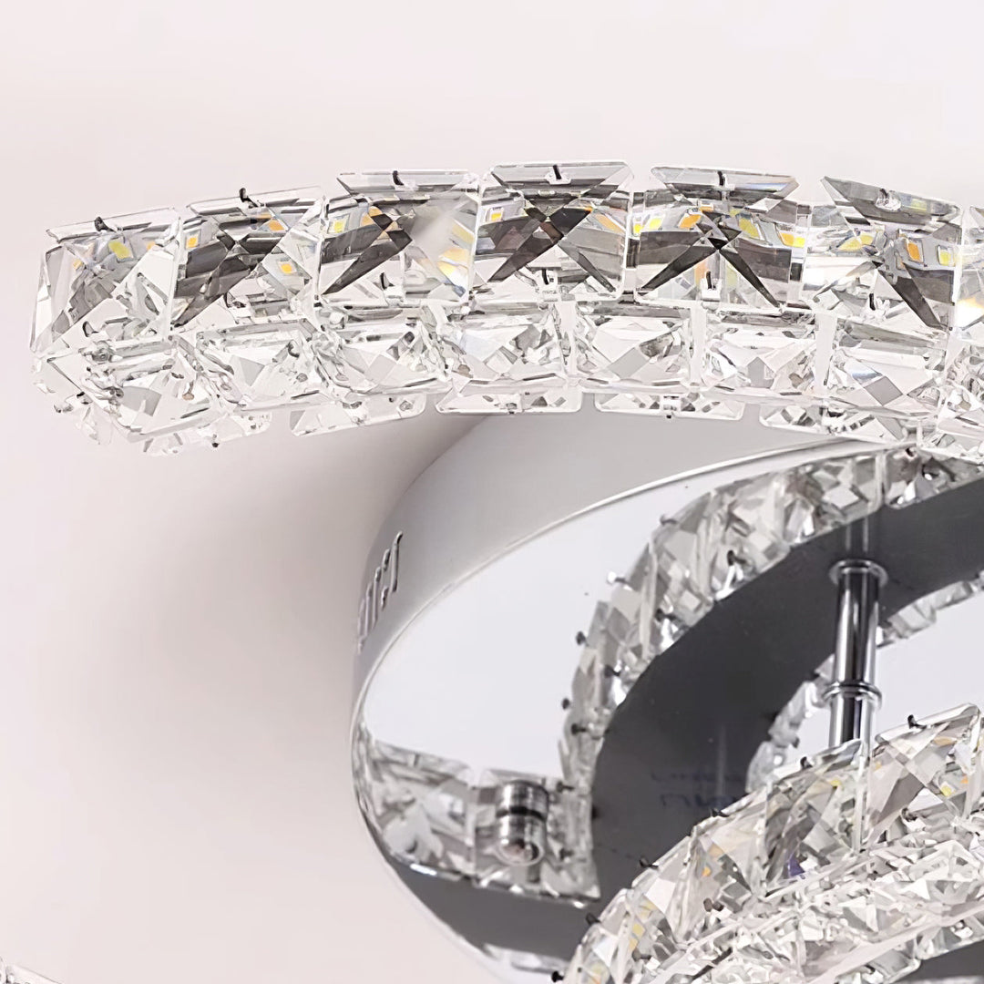 Double C Crystal Ceiling Light