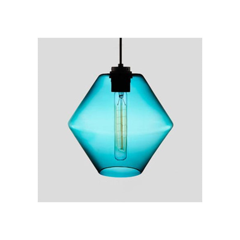 Elegant Glass and Metal Pendant Lamp - Art Deco Statement