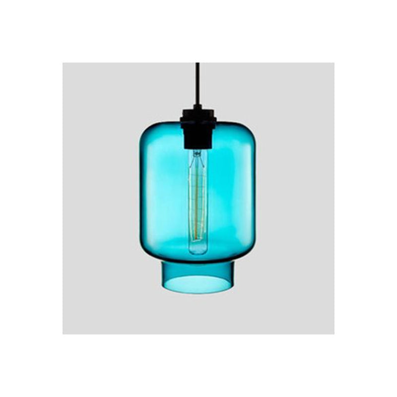 Elegant Glass and Metal Pendant Lamp - Art Deco Statement