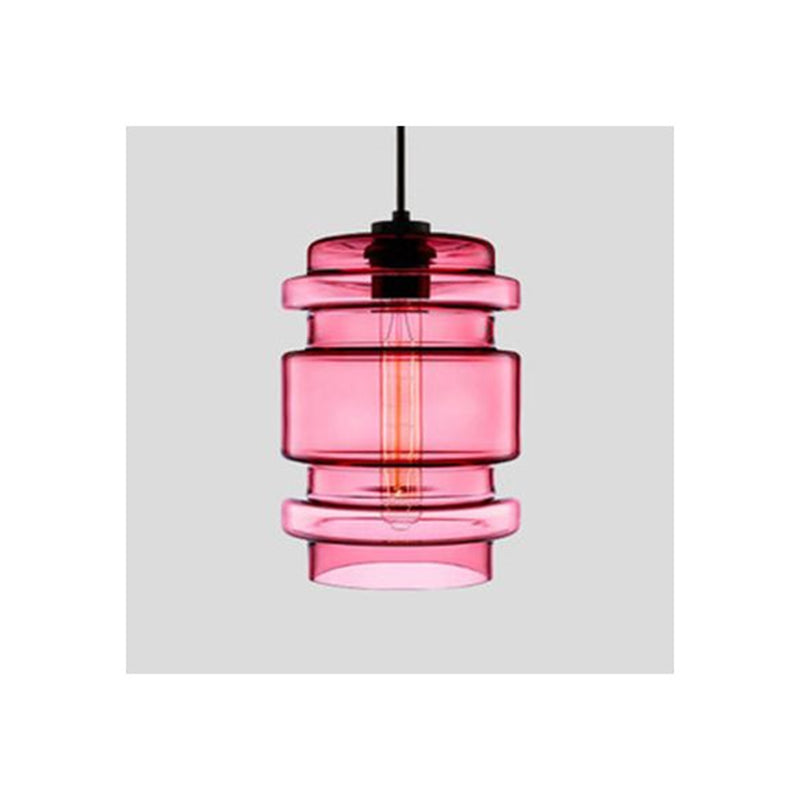 Elegant Glass and Metal Pendant Lamp - Art Deco Statement