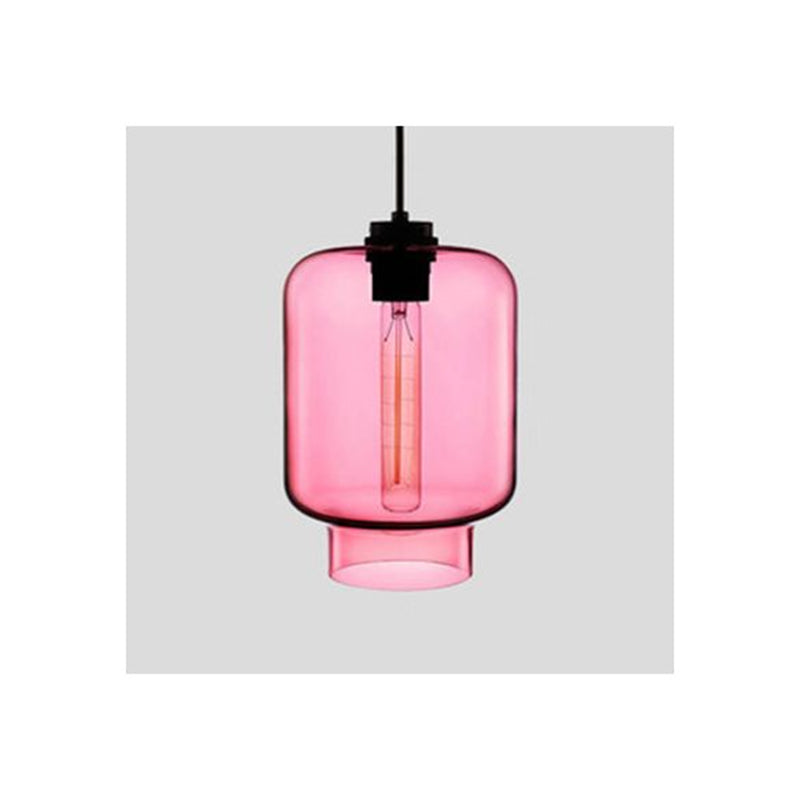 Elegant Glass and Metal Pendant Lamp - Art Deco Statement