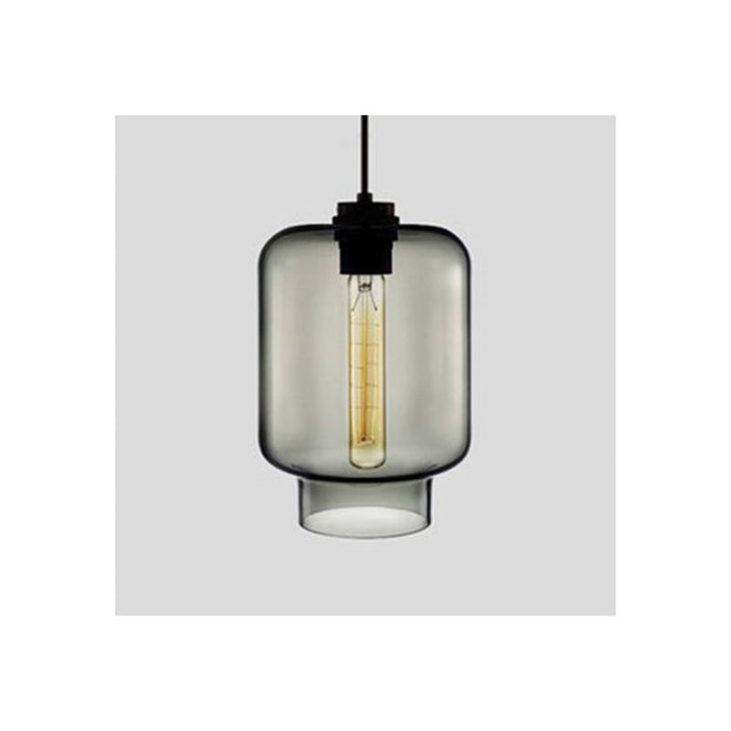 Elegant Glass and Metal Pendant Lamp - Art Deco Statement