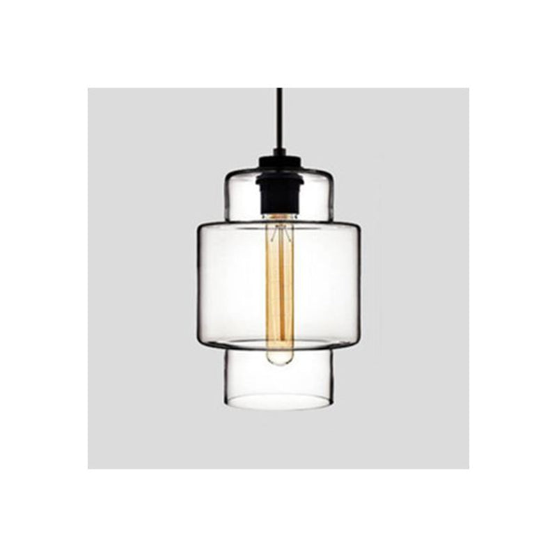 Elegant Glass and Metal Pendant Lamp - Art Deco Statement