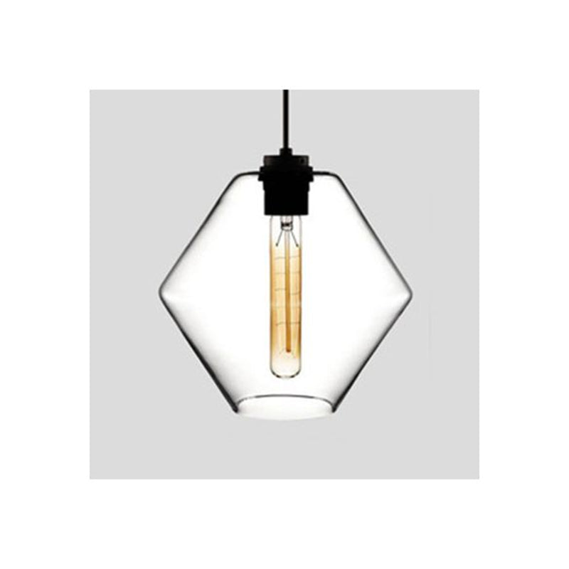 Elegant Glass and Metal Pendant Lamp - Art Deco Statement