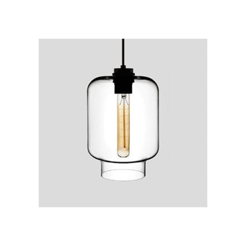 Elegant Glass and Metal Pendant Lamp - Art Deco Statement