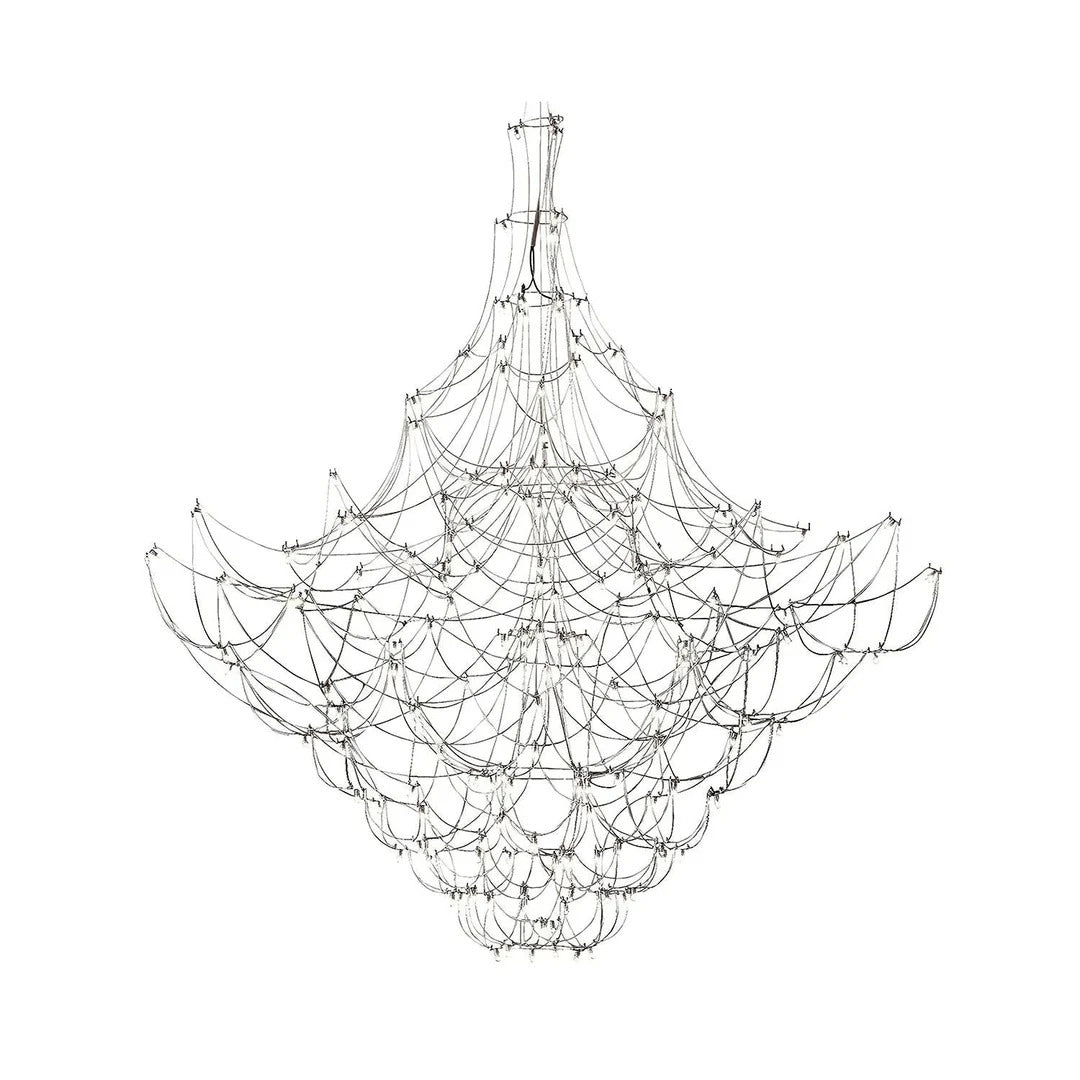 Elegant LED Filament Chrome Chandelier