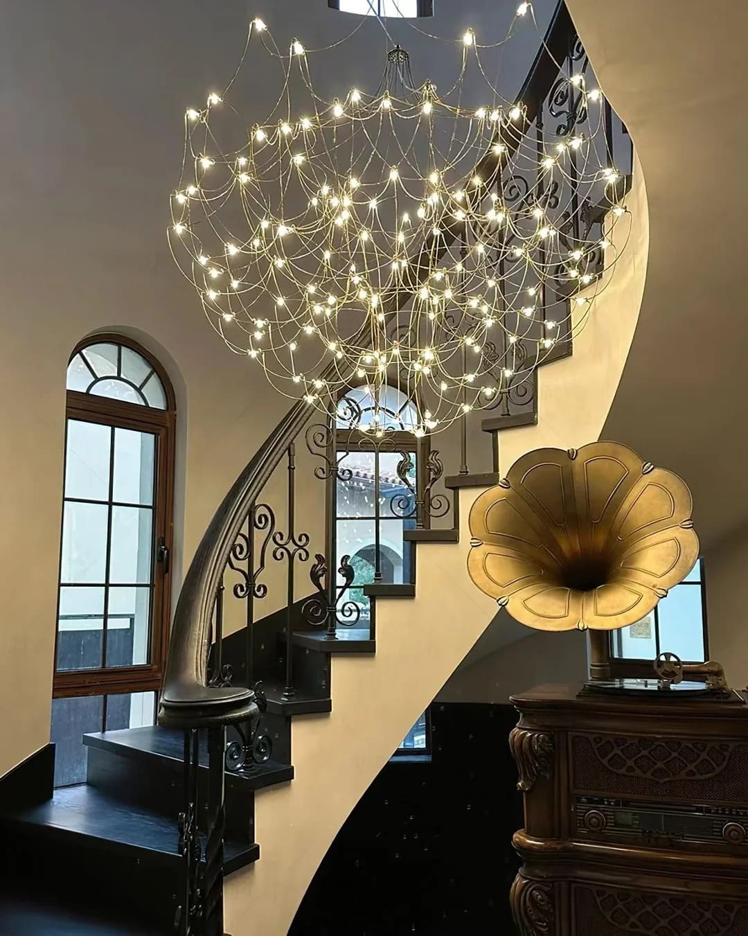 Elegant LED Filament Chrome Chandelier