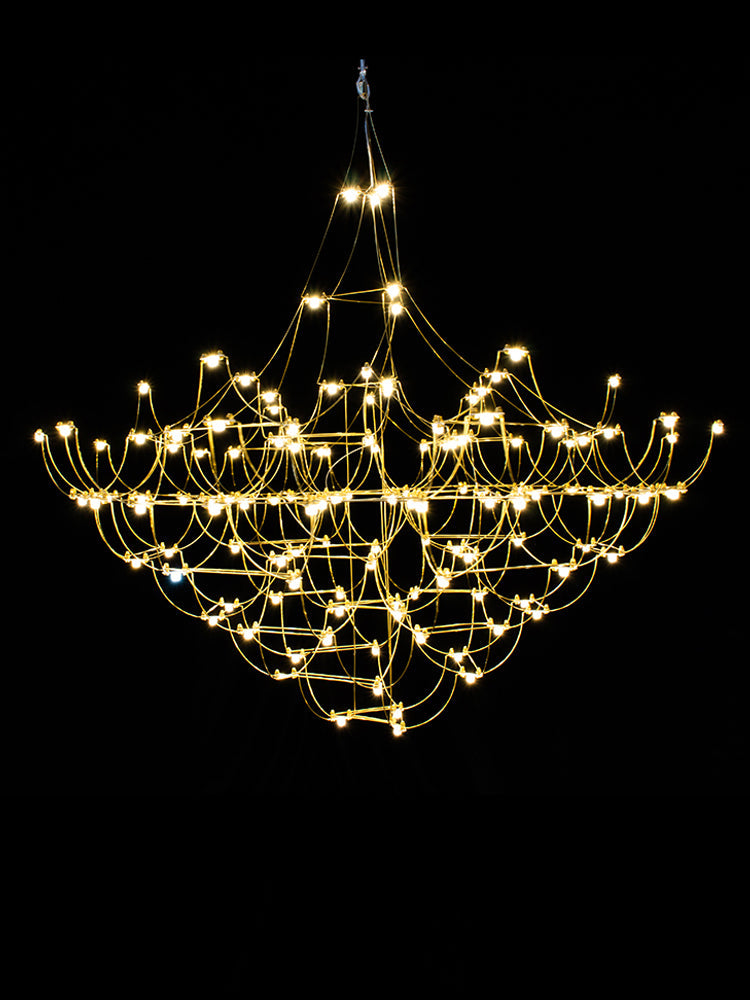 Elegant LED Filament Chrome Chandelier