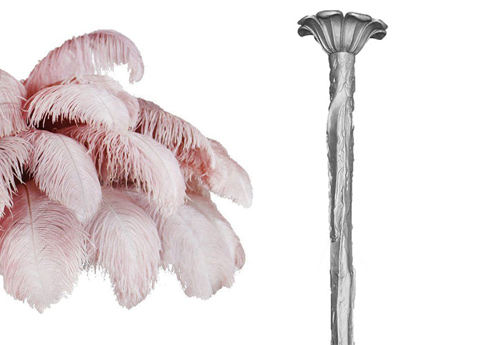 Elegant Ostrich Feather Chandelier - Handmade Luxury