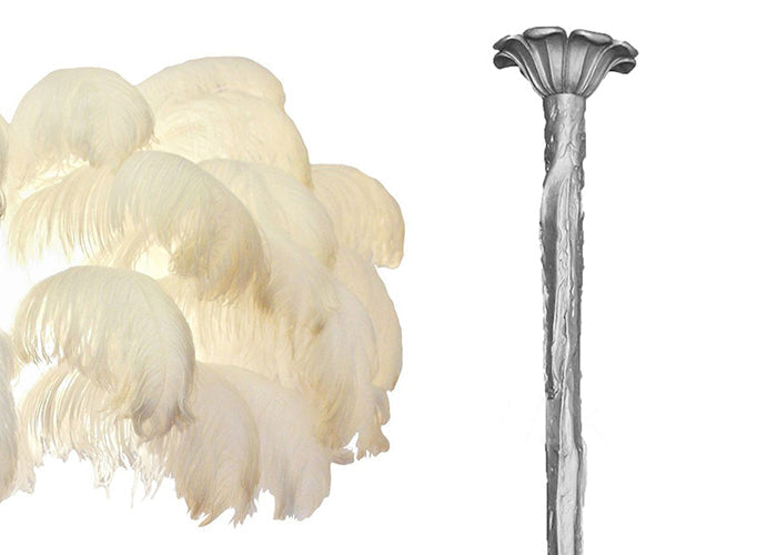 Elegant Ostrich Feather Chandelier - Handmade Luxury