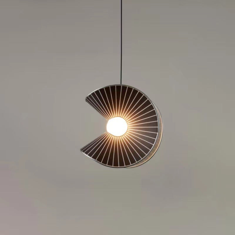 Elegant Black Shell Pendant Light