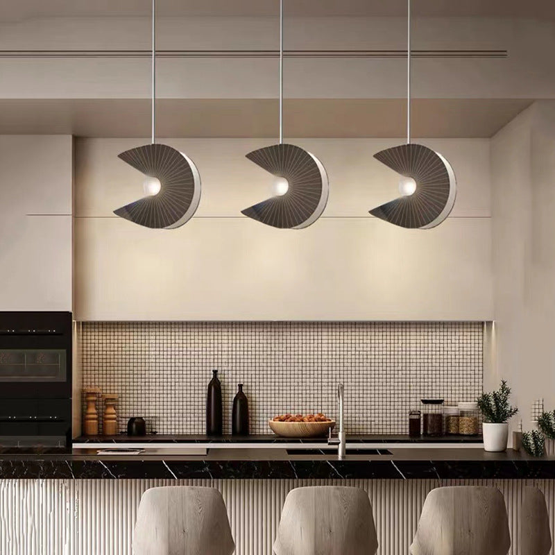 Elegant Black Shell Pendant Light