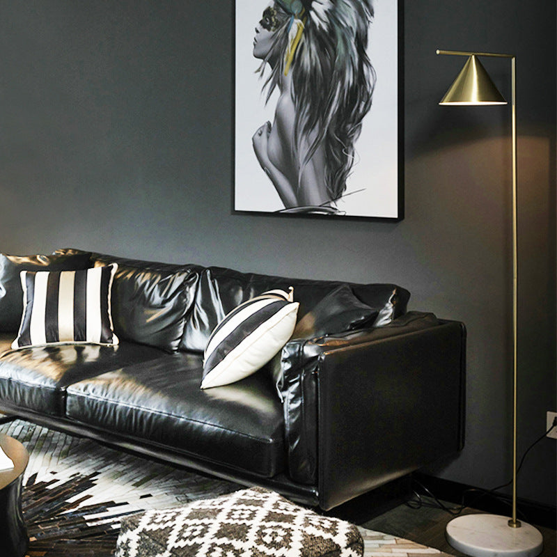 Elegant Floor Lamp – Marble Base & Sleek Design