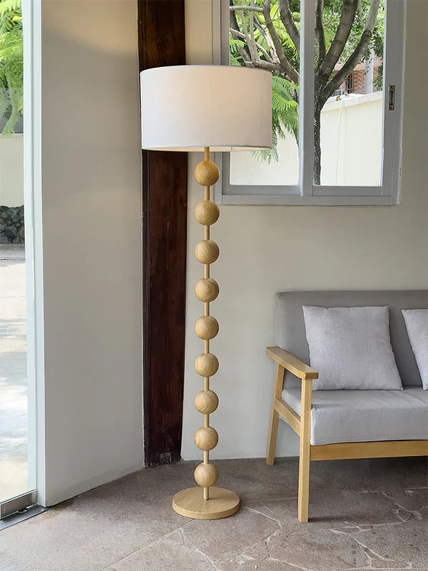 Elegant French Wooden Floor Lamp