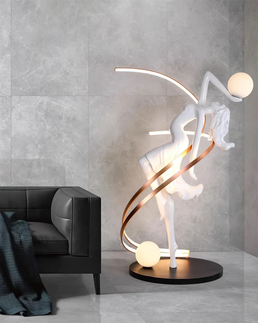 Elegant Goddess Statue Floor Lamp