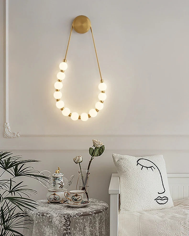 Elegant Necklace Wall Lamp with LED