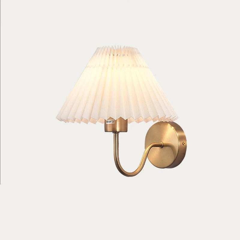 Elegant Pleated Shade Wall Light