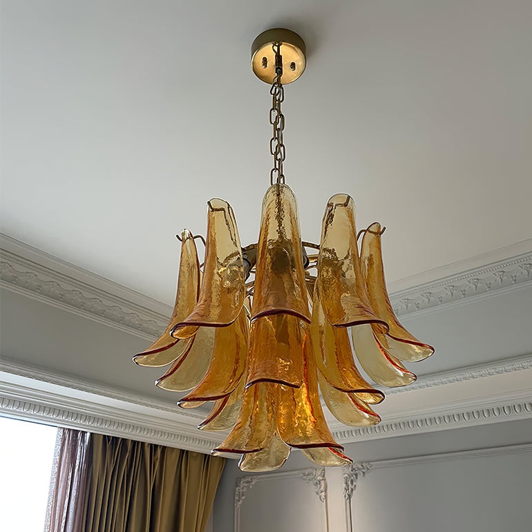 Exquisite Murano Glass Crystal Chandelier