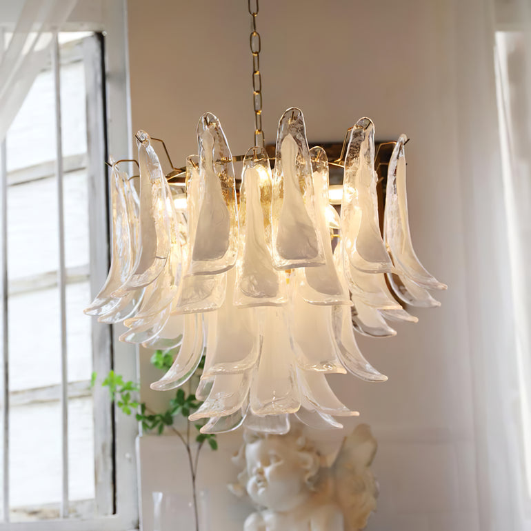 Exquisite Murano Glass Crystal Chandelier