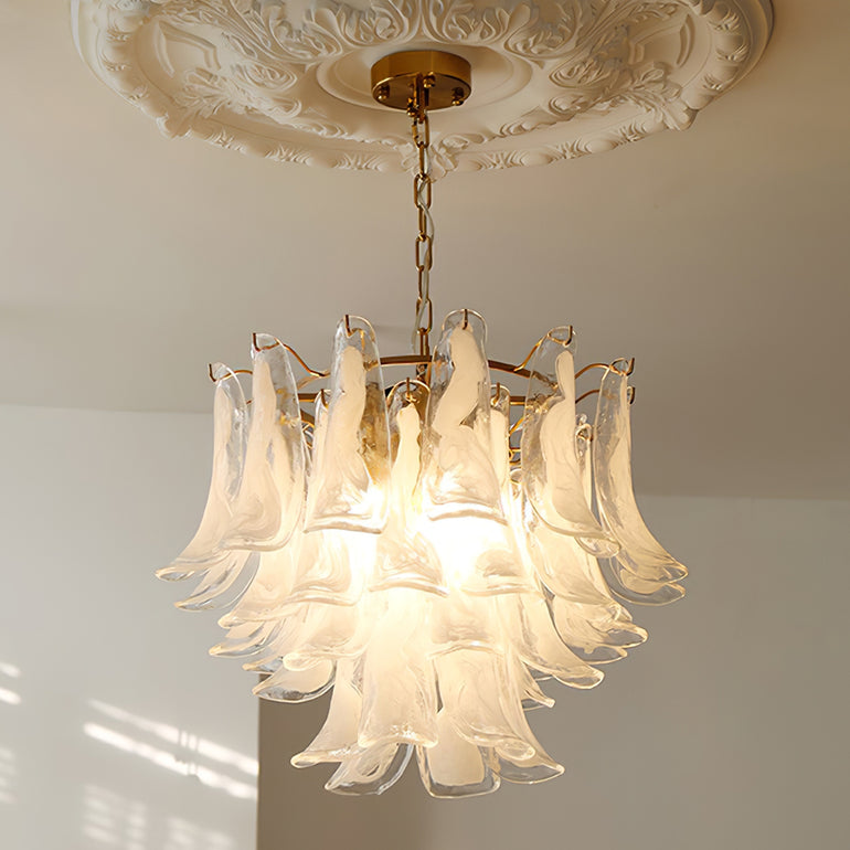 Exquisite Murano Glass Crystal Chandelier