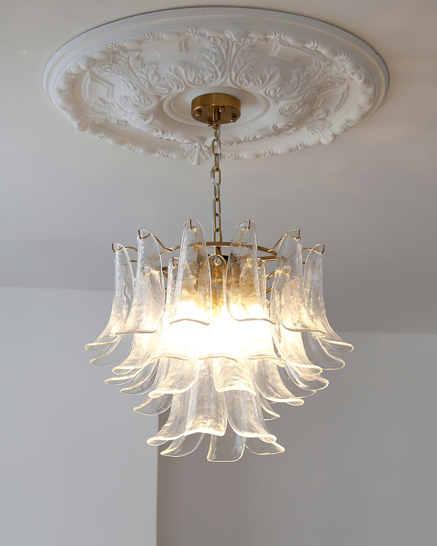 Exquisite Murano Glass Crystal Chandelier