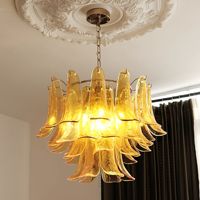 Exquisite Murano Glass Crystal Chandelier