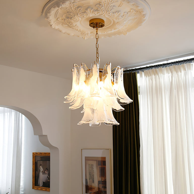 Exquisite Murano Glass Crystal Chandelier