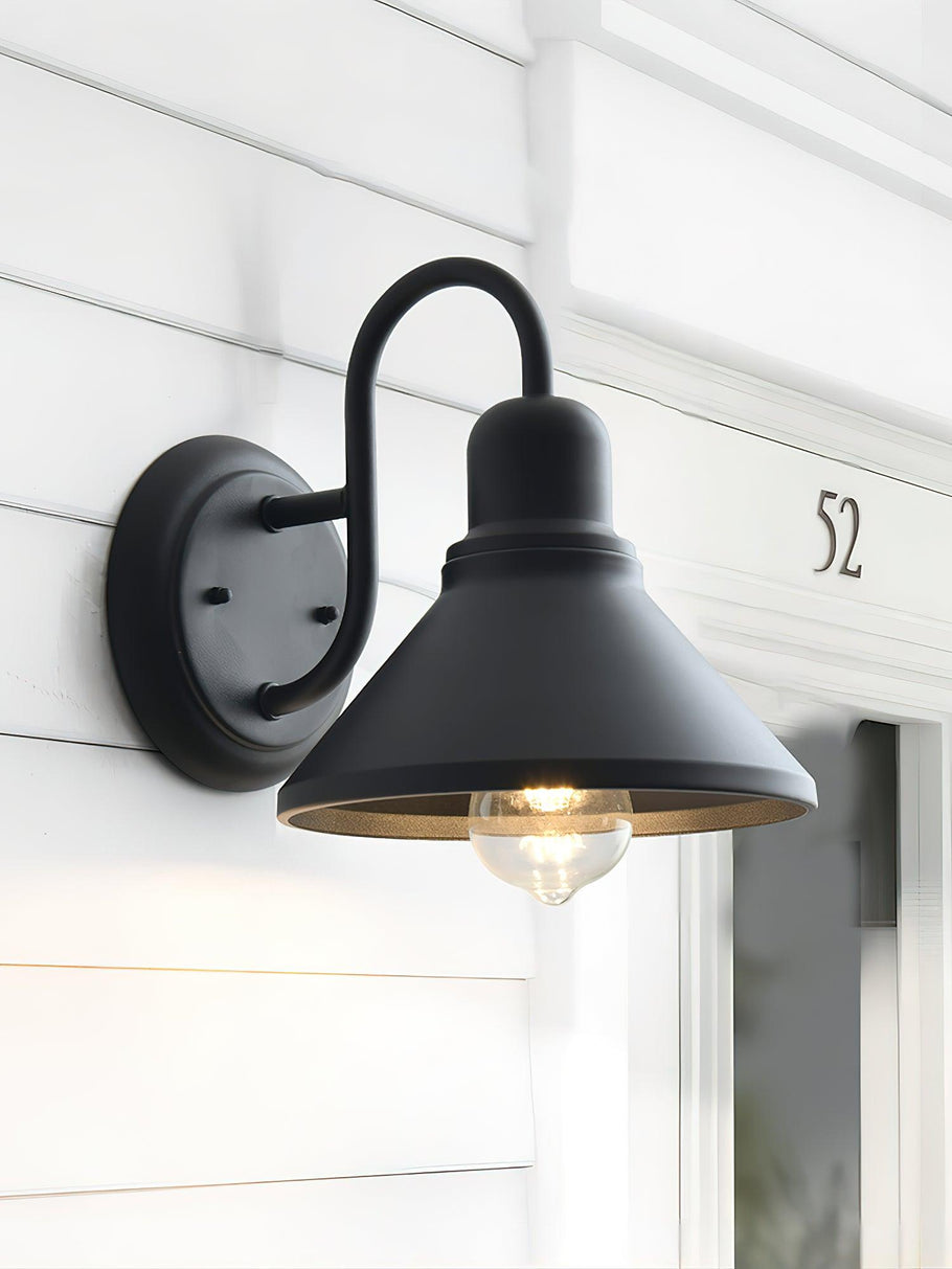 Farmhouse Outdoor Wall Light – Rustic Black Design, Weatherproof