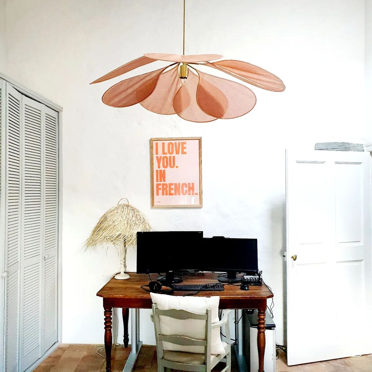 Floral Pendant Light – Soft Light and Shadows, Teardrop Petals