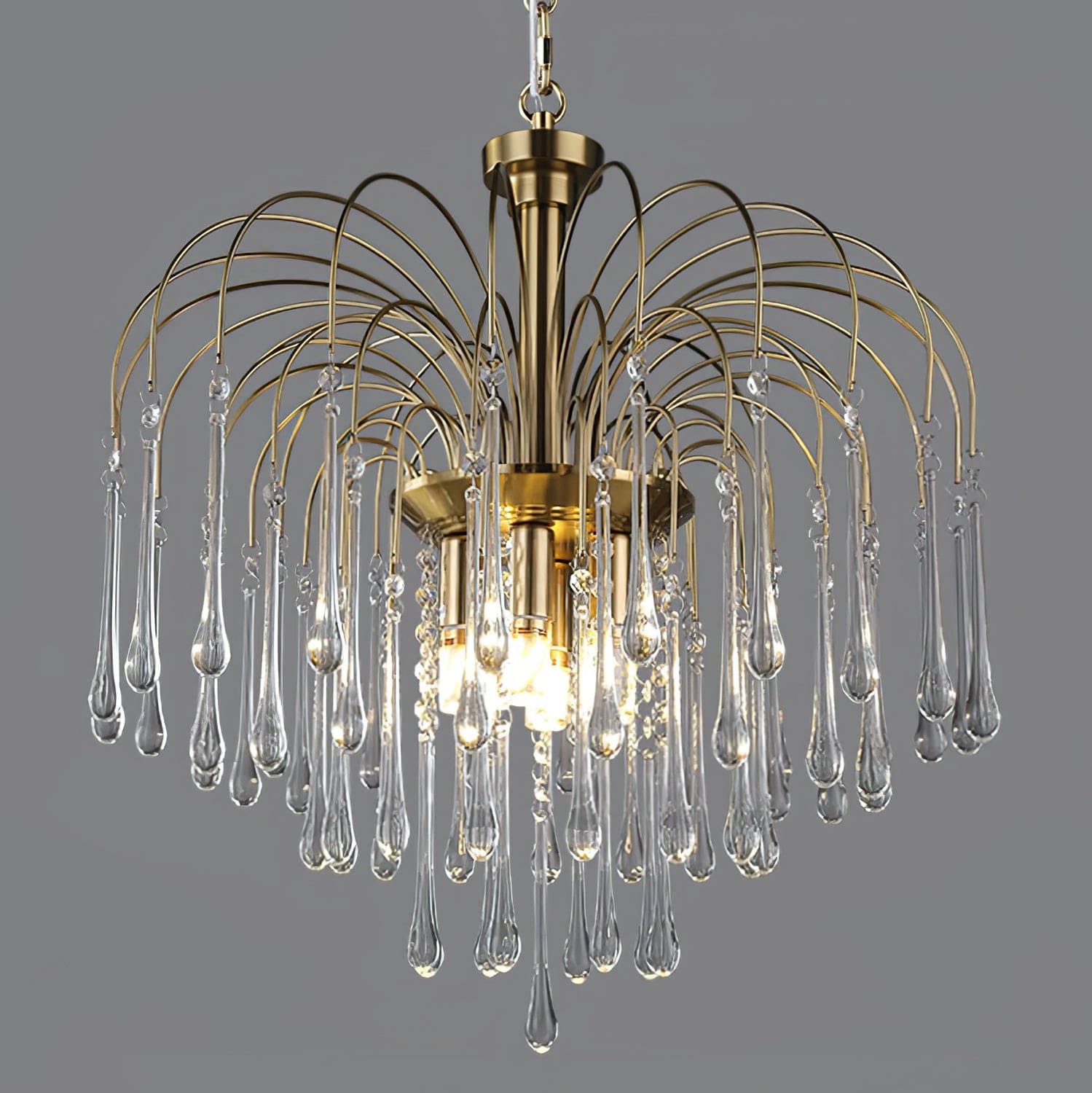 French Country Crystal Ceiling Lamp – Luxurious Elegance