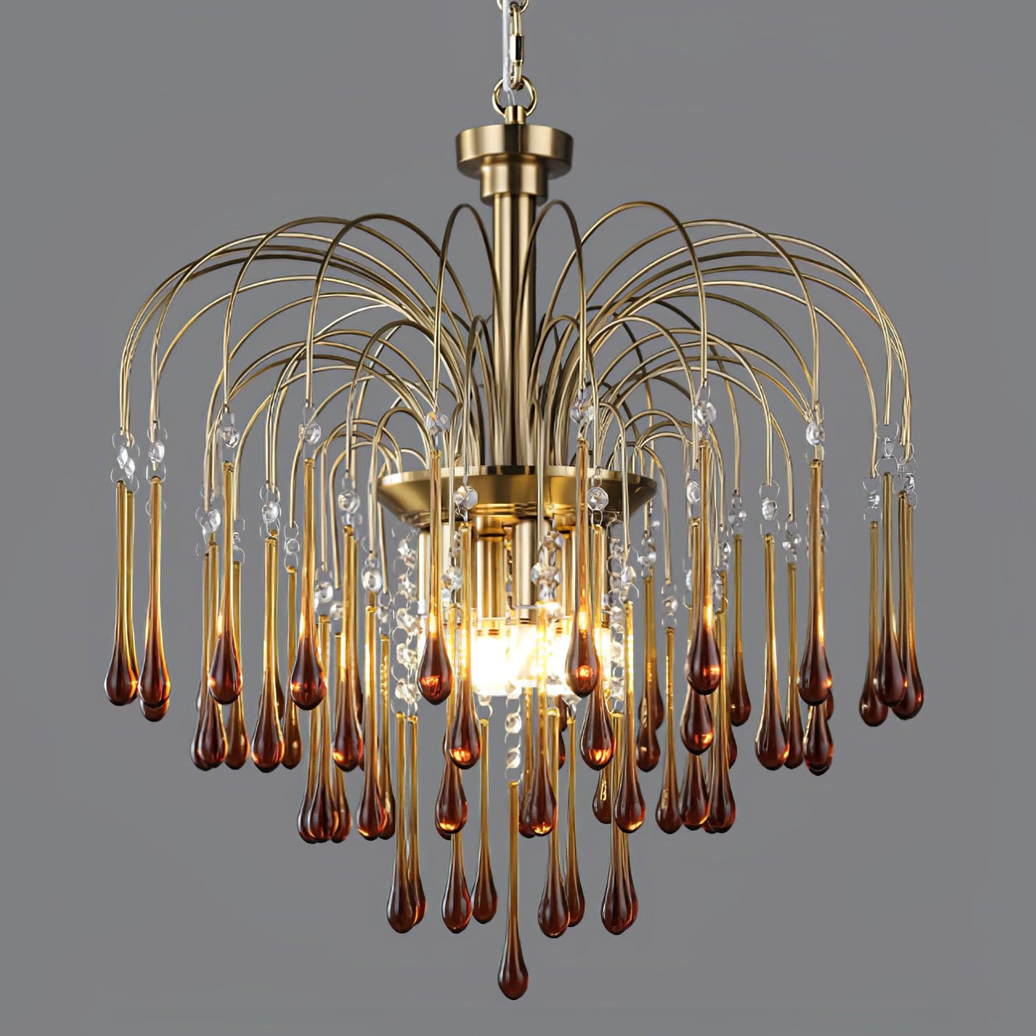 French Country Crystal Ceiling Lamp – Luxurious Elegance